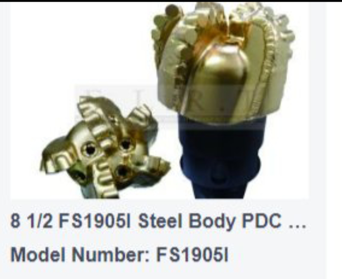 8 1/2 F$19051 Steel Body PDC .... Model Number: F$19051